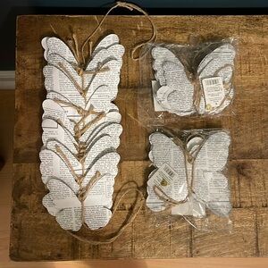 3 pc Paper Butterfly garland.